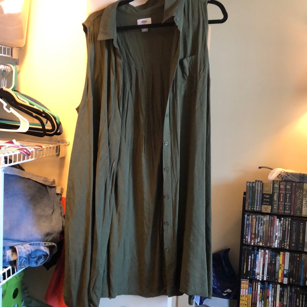 Old Navy Tunic Dress, Olive Green XXL